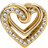Pandora Sparkling Entwined Hearts Charm - Gold/Transparent