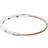 Pandora Signature Twotone ID Pavé Bangle - Silver/Rose Gold/Transparent