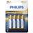 Philips LR6M4B/10 Premium Alkaline AA Batteries 4-pack