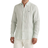 Morris Douglas Linen Stripe Shirt - Green