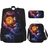 ELBULL Basketball Print 3 Piece Set Backpack - Beautiful Galaxy