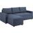 Sacramento Sofa Bed With Chaise Blue Soffa 218cm 3-sits