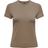 Only EA Short Sleeves O-Neck Top - Grey/Walnut