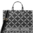 Michael Kors Gigi Large Empire Logo Jacquard Tote Bag - Black/White