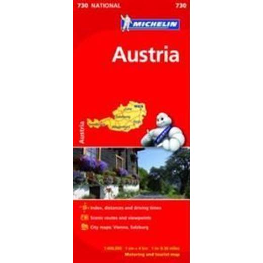 Österrike Michelin 730 karta: 1:400000 (Karta, Falsad., 2015)