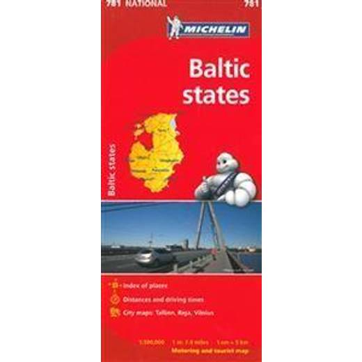 Baltikum Michelin 781 karta: 1:500000 (Karta, Falsad., 2014)