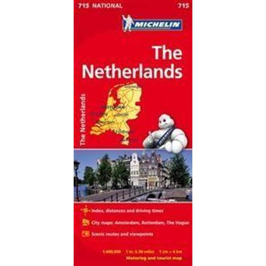 Nederländerna Michelin 715 karta: 1:400000 (Karta, Falsad., 2012)