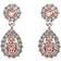 Lily and Rose Sofia Silk Teen Earrings - Silver/White/Pink