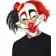 Smiffys Creepy Clown Mask with Hair Latex Halloween Accessory
