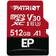 Patriot EP Series microSDXC Class 10 UHS-I U3 V30 A1 90/80MB/s 512GB +Adapter