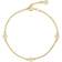 Lund Copenhagen Daisy Micro Bracelet - Gold/White