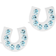 Blomdahl Brilliance Horseshoe Earrings - White/Blue