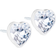 Blomdahl Heart Earrings - White/Transparent
