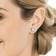 Blomdahl Brilliance Halo Earrings - Silver/Transparent