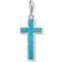 Thomas Sabo Cross Charm Pendant - Silver/Turquoise