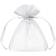 PartyDeco Party Bags Organza White 20-pack