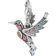 Thomas Sabo Hummingbird Charm - Silver/Multicolour