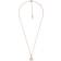 Michael Kors Precious Pavé Logo Charm Necklace - Rose Gold/White