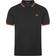 Fred Perry Twin Tipped Polo Shirt - Black/Rust/Rust