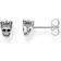 Thomas Sabo Skull King Pin Earrings - Silver/Black