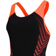 Speedo Women's Placement Laneback Swimsuit - Black/Orange