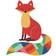 RoomMates Andy Westface Rainbow Fox Peel and Stick Giant Wall Decals