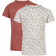 Minymo Basic T-shirt 2-Pack - Canyon Rose/White (3933-411)