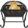 vidaXL Fireplace with Fire Fork XXL