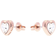 Ted Baker Han Heart Earrings - Rose Gold/Transparent