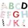 Micki B Letters & Stickers with Different Pattern