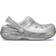Crocs Kid's Classic Glitter Lined Clog - Silver/Silver