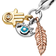 Pandora Hamsa All-seeing Eye & Feather Spirituality Dangle Charm - Silver/Gold/Rose Gold/Blue/Transparent