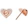 Michael Kors Pavé Heart Stud Earrings - Rose Gold/Transparent