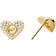 Michael Kors Pavé Heart Stud Earrings - Gold/Transparent