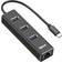 Iggual USB C-3xUSB A/RJ45 M-F 0.3m