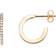 Efva Attling Star Hoops Earrings - Gold/Diamonds