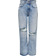 Only Robyn Life Hw Ankle Straight Fit Jeans - Blue/Medium Blue Denim