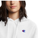 Champion C Logo Reverse Weave Cropped Cut-Off Hoodie - White