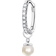 Thomas Sabo Charm Club Single Hoop with Pendant Earring - Silver/Pearl/Transparent