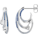 Thomas Sabo Wave Hoop Earrings - Silver/Blue/Transparent