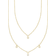 Thomas Sabo Charm Club Delicate Double Necklace - Gold/Transparent