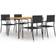 vidaXL 3072498 Patio Dining Set, 1 Table incl. 4 Chairs