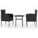 vidaXL 3098036 Patio Dining Set, 1 Table incl. 2 Chairs