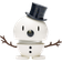 Hoptimist Snowman S Prydnadsfigur 8cm