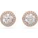 Swarovski Constella Round Cut Stud Earrings - Rose Gold/Transparent