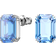 Swarovski Millenia Octagon Cut Drop Earrings - Silver/Blue