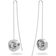 Swarovski Hollow Drop Earrings - Silver/Transparent