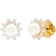 Kate Spade Sunny Pavé & Imitation Halo Stud Earrings - Gold/Pearl/Transparent