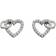 Hot Diamonds Togetherness Open Heart Earrings - Silver/Diamonds