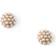Orelia Encrusted Domed Stud Earrings - Gold/Pearls